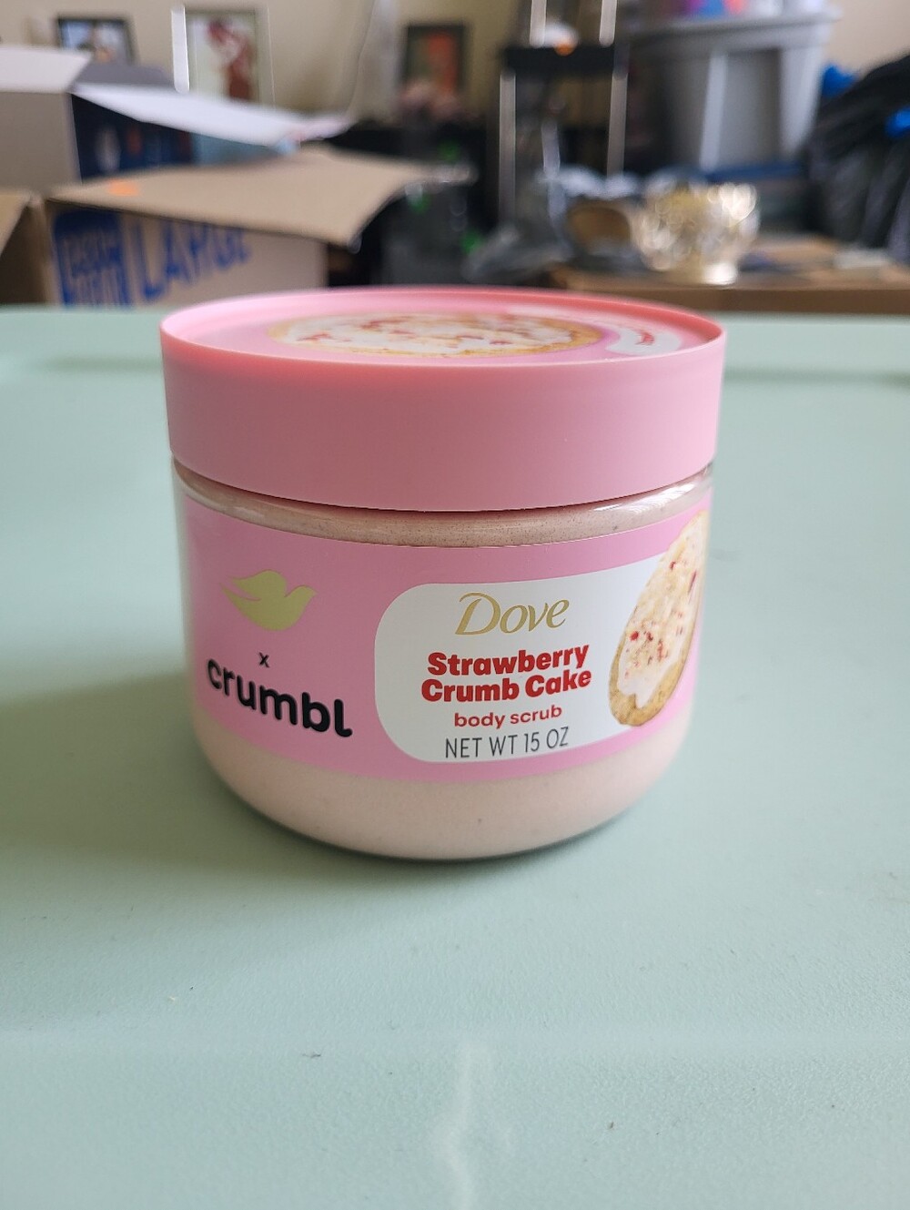 Dove x Crumbl Strawberry Crumb Cake Body Scrub — Pink